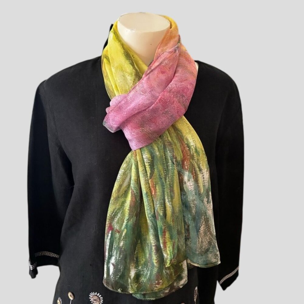 Galleria Enterprises Elegant Multicolor Polyester Scarf